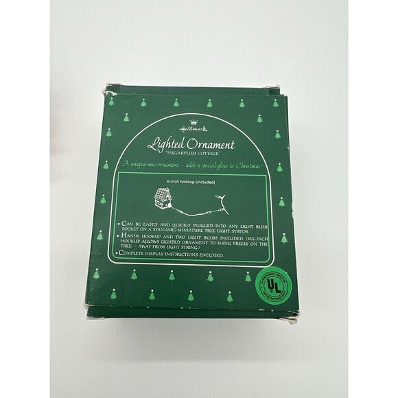 VINTAGE 1984 HALLMARK ORNAMENT SUGARPLUM COTTAGE IN BOX - Picture 7 of 7